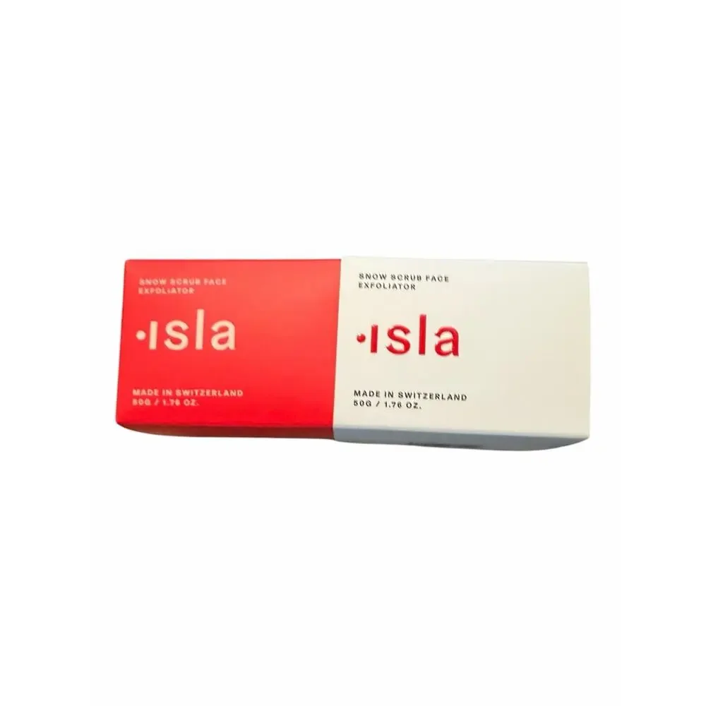 ISLA Snow Scrub Face Exfoliator 1.76 oz w/Spatula Lux Skincare Switzerland NIB